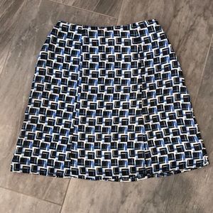 Petite Sophisticate geometric skirt